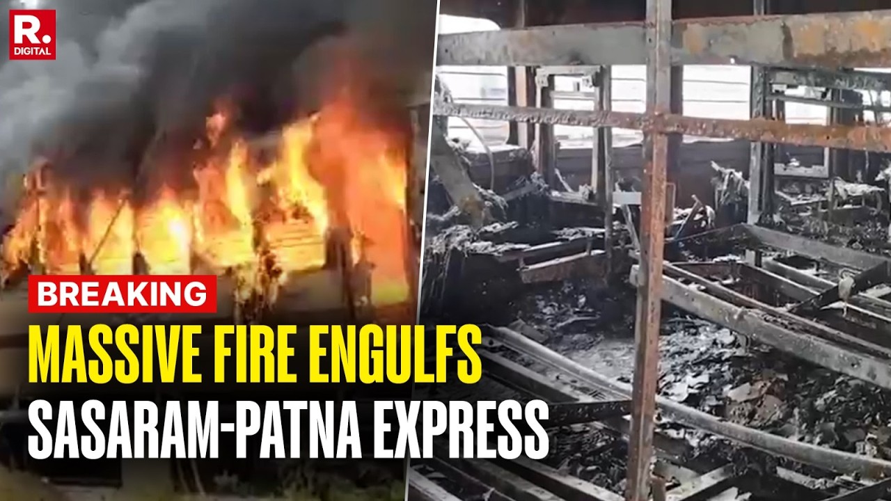 BREAKING: Sasaram-Patna Passenger Coach Engulfed in Massive Fire