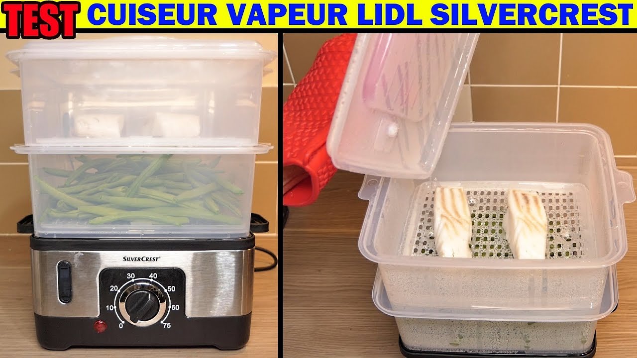 LIDL cuiseur vapeur SILVERCREST SDG 950 W TEST Steamer Dampfgarer Vaporiera elettrica