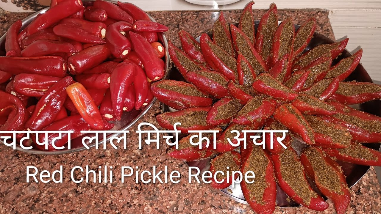 चटपटा लाल मिर्च का अचार जो चले कई साल बस इस तरीके से बनाये | Stuffed Chilli Pickle - Bharwa Achar | 