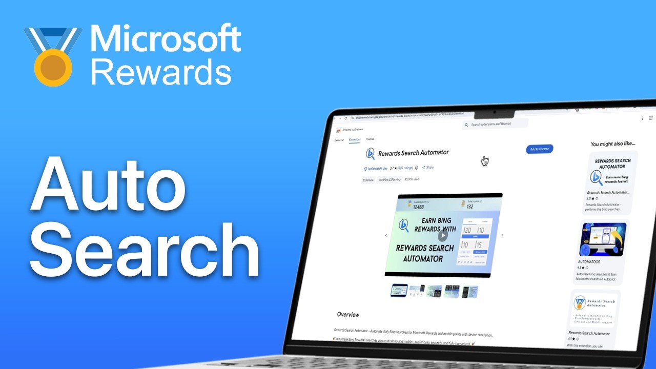 How To Auto Search In Microsoft Rewards | Automate Bing Searches