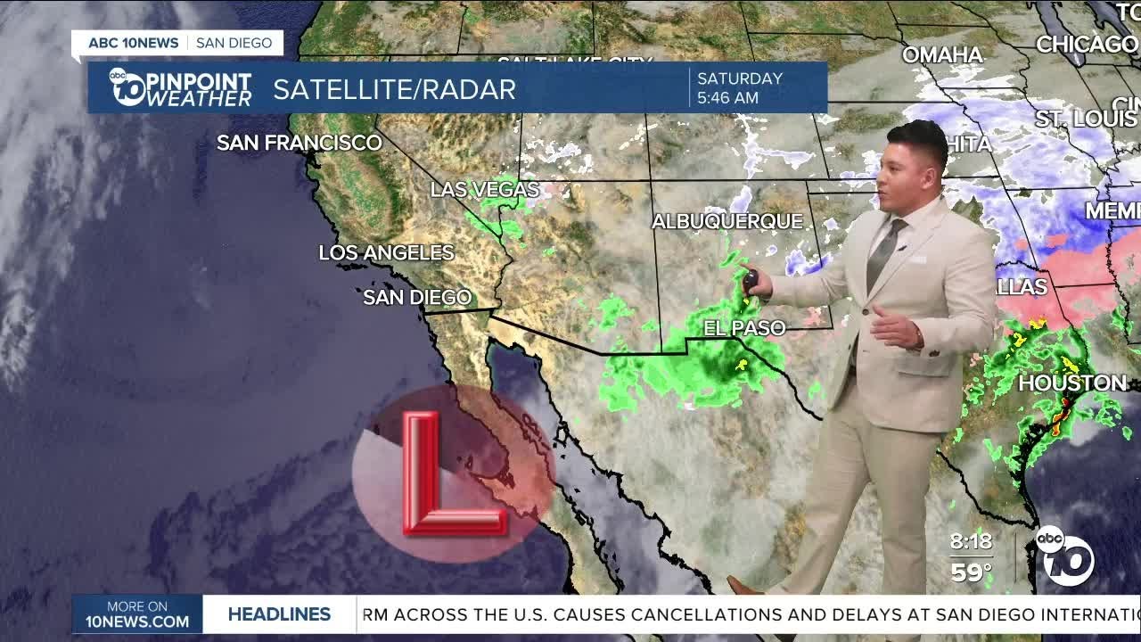 ABC10 Pinpoint Weather with Gabe Salazar: San Diego dodges storm impacts