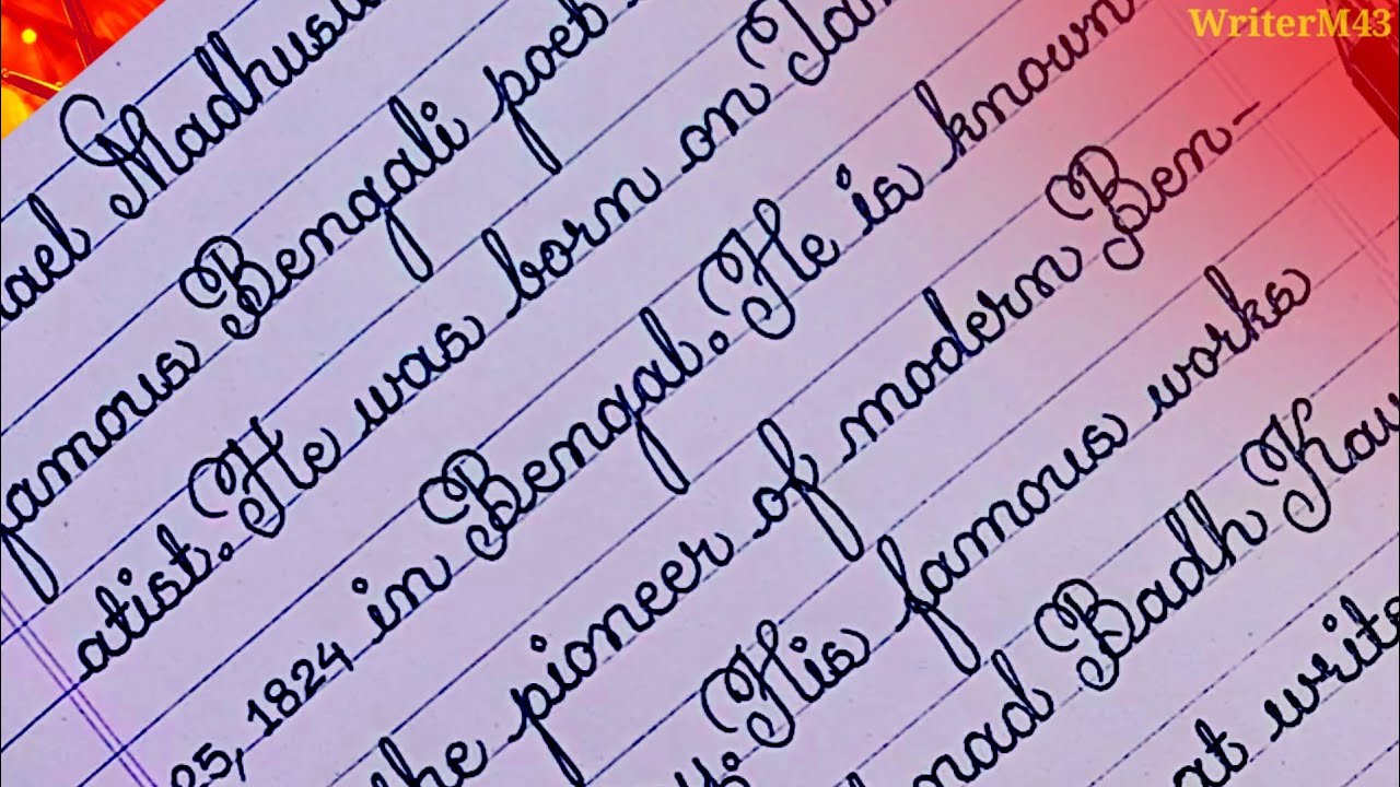 Best cursive writing in English | Handwriting kaise sudhare | Practice 1 page english writing
