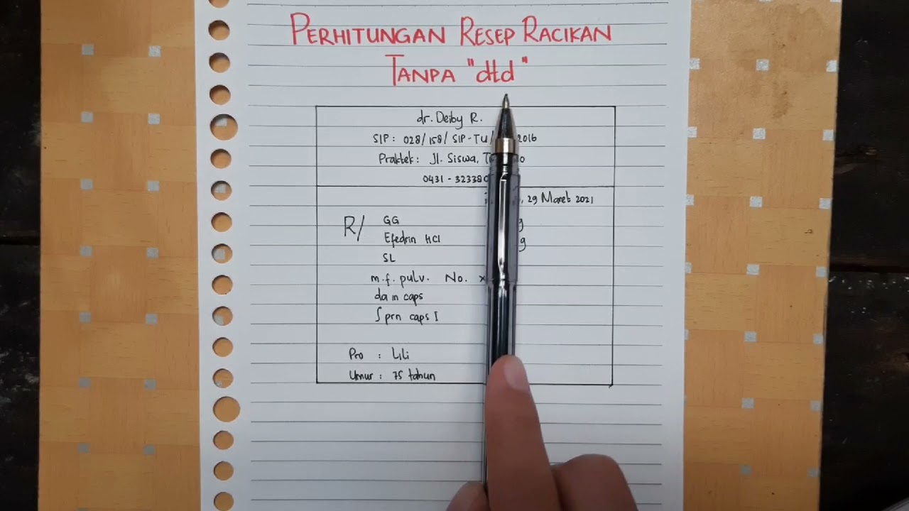 PERHITUNGAN RESEP RACIKAN TANPA 