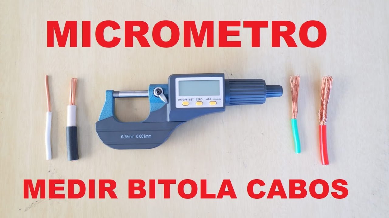 MICROMETRO DIGITAL medir BITOLA CABOS E FIOS  #ferramentas #tools #eletrica