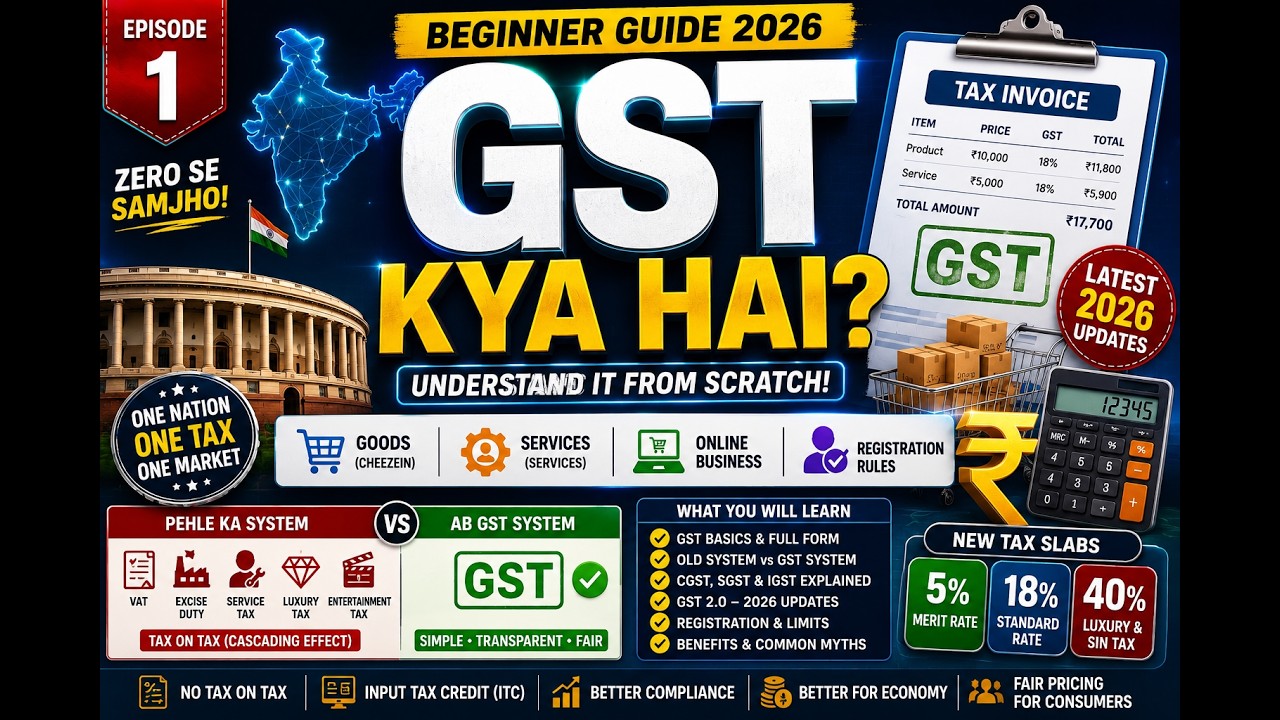 What is GST? GST Basics for Beginners | GST Explained in Hindi