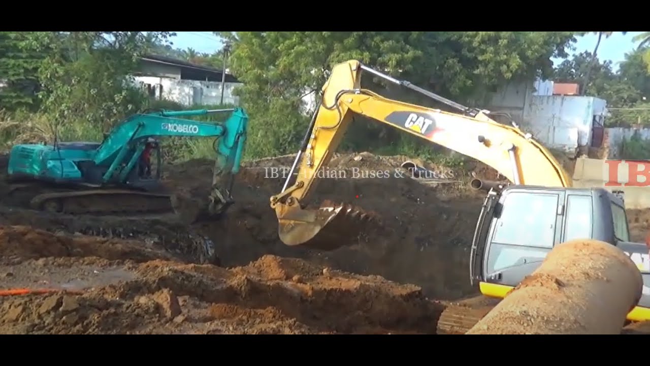 JCB vs CAT vs Kobelco extra heavy-duty excavator full extra deep depth digging operation big cats