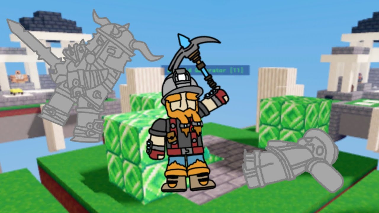 Комплект шахтера в двух словах (Roblox Bedwars Animation)