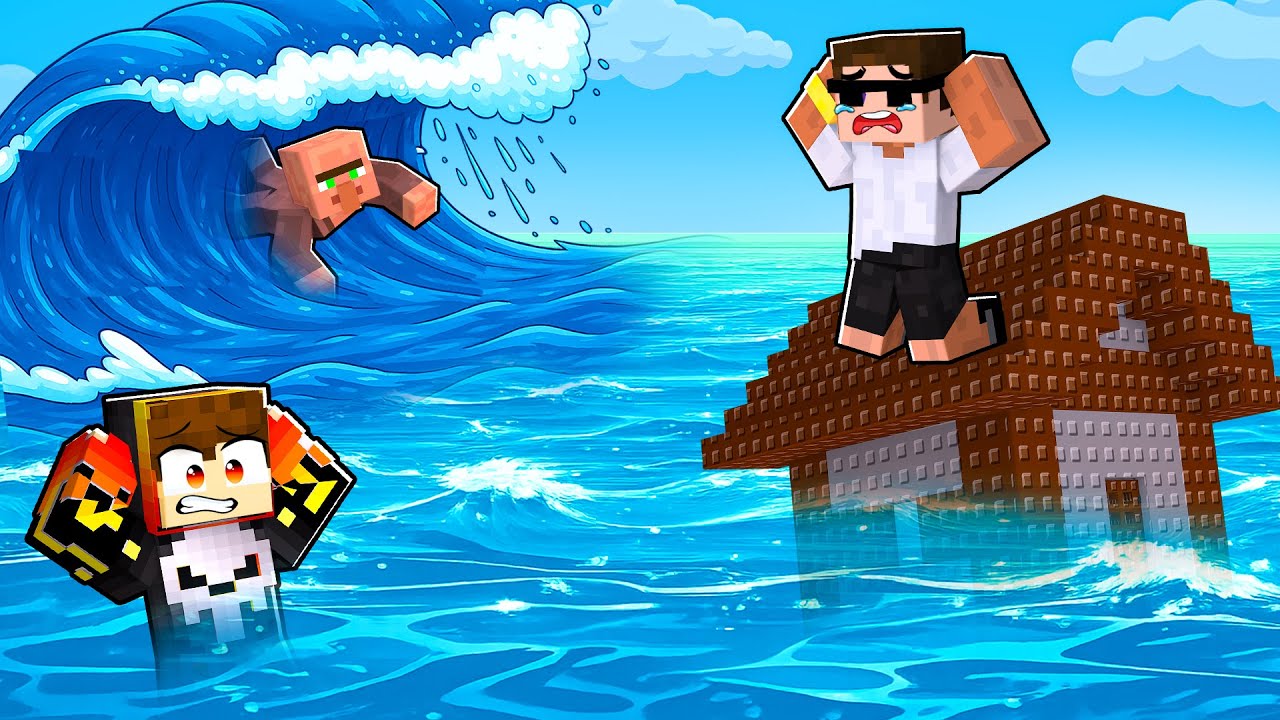 We Got Stuck in Tsunami in Roblox..