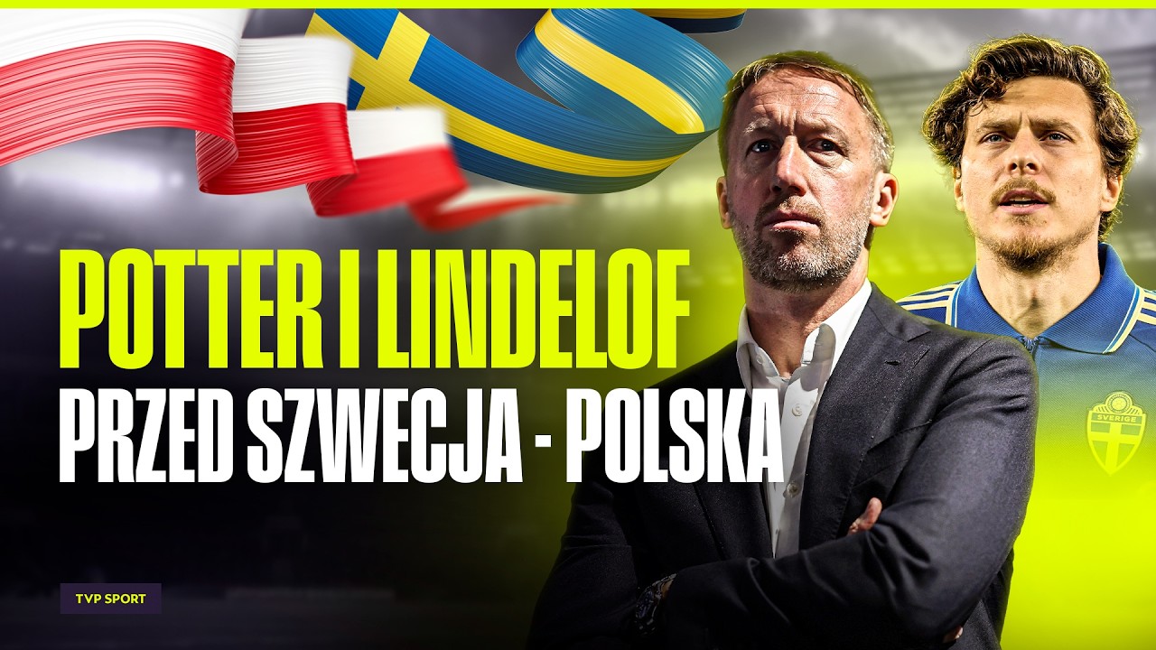 GRAHAM POTTER I VICTOR LINDEL&Ouml;F PRZED MECZEM SZWECJA - POLSKA