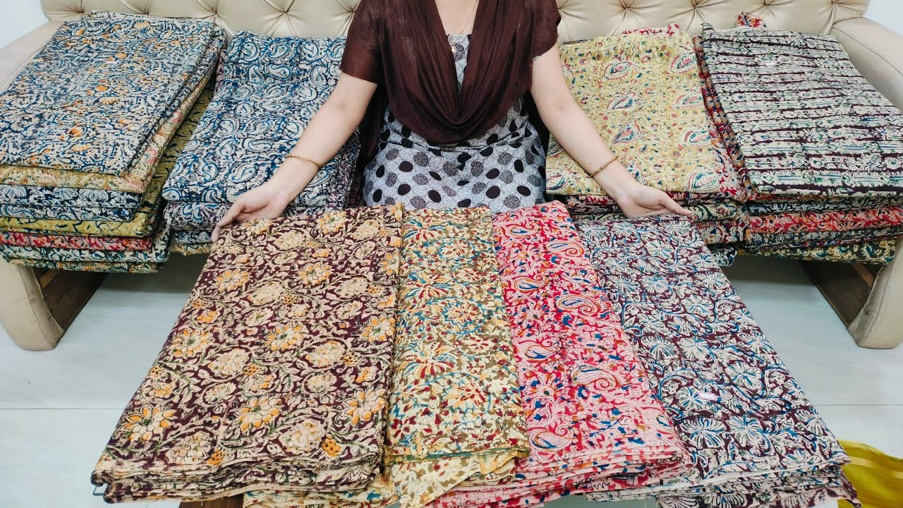 🌹8341904104🌹Pure cotton kalamkari block printed running Fabrics in chirala wholesale ✨🙏🎉🎊