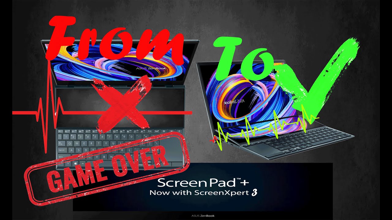 Решение проблемы с неработающим Black ScreenPad Plus на Asus Zenbook Duo 14 UX482EAR (2023-2024).