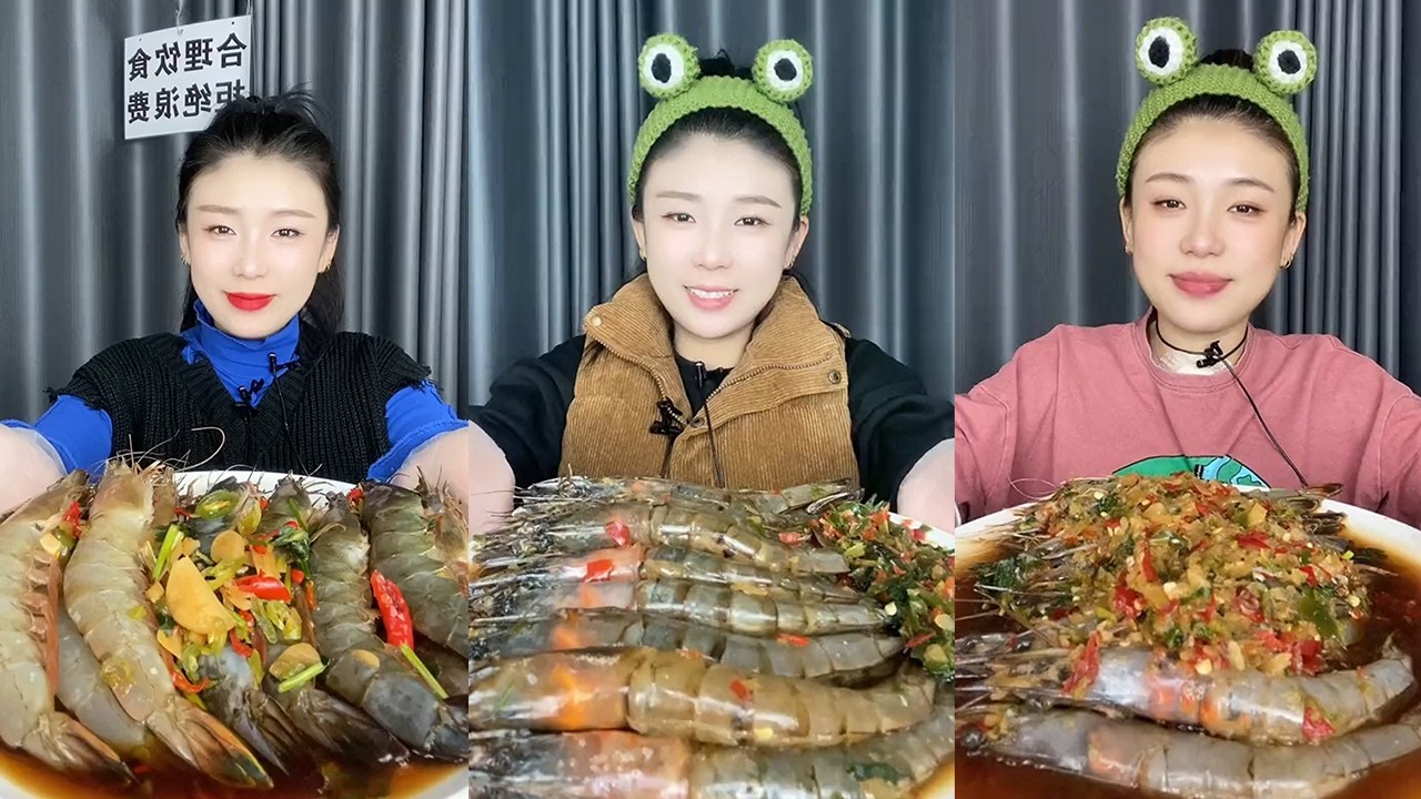 【MUKBANG】Oriental Shrimp Thai Shrimp Platter + Oriental Shrimp🦐🌶🧄🍋#Seafood#ASMR#yummy