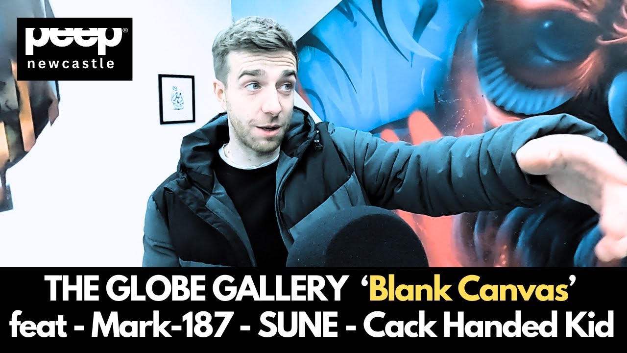 peep® Blank Canvas Street Art Exhibition The Globe Gallery Feat Mark-one87, SUNE & CHK. Newcastle