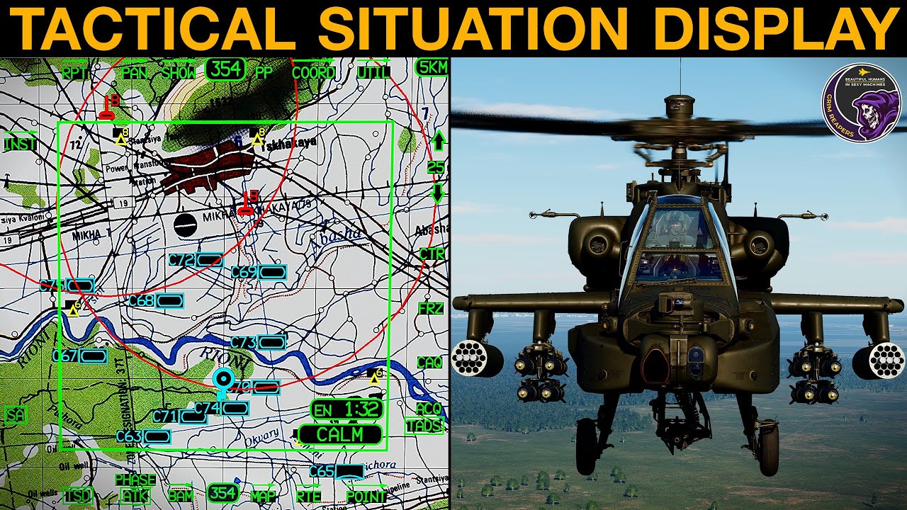 AH-64D Apache: TSD — руководство по функциям навигации, самонаведения и целеуказания | DCS