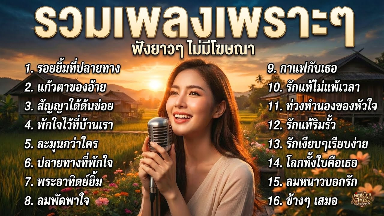 รวมฮิตเพลงลูกทุ่งเพราะๆ แนวอบอุ่น ฟังสบาย ฟังเพลินตลอดวัน สัมผัสกลิ่นอายความรักแท้ที่เรียบง่าย
