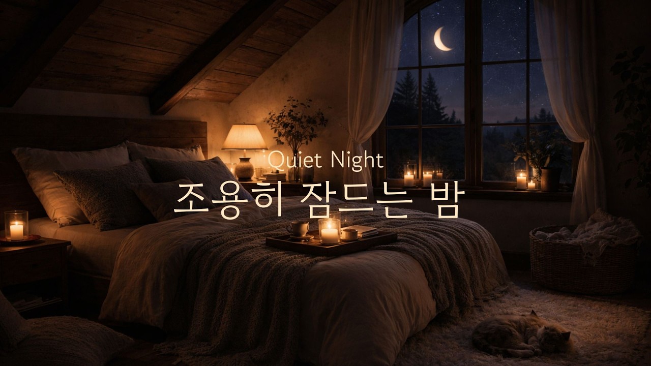 조용히 잠드는 밤 🌙 Slow Evening 5분 후 화면 꺼짐 | Quiet Night Sleep Music
