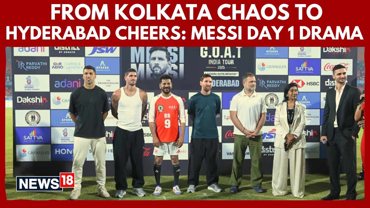 Lionel Messi GOAT India Tour Day 1: Kolkata Chaos, Hyderabad Hospitality Steals Show | N18V