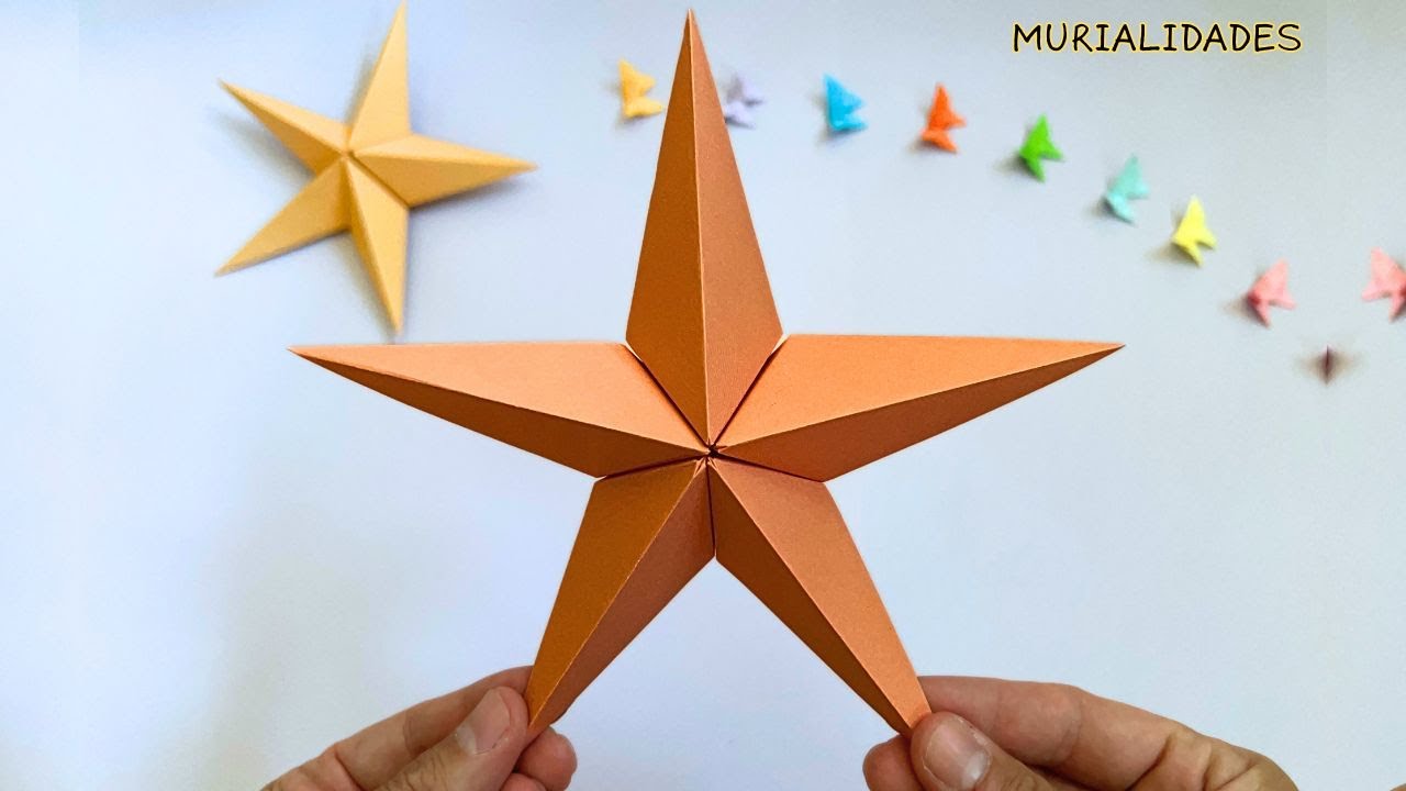 DIY Estrella de Papel ⭐ Manualidades con Papel Muy F&aacute;ciles para Hacer con Ni&ntilde;os / T&eacute;cnica Origami