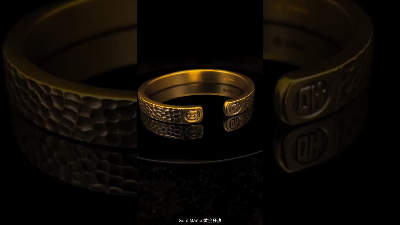 From Gold to Crater &ndash; Hammered Bracelet Making Process! #shortsfeed #viralvideo #shorts #trending