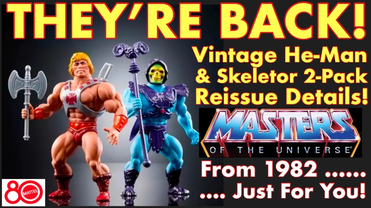MOTU TOYS - He-Man & Skeletor Vintage Figure Rerelease! New Details! From 1982….Just For You!