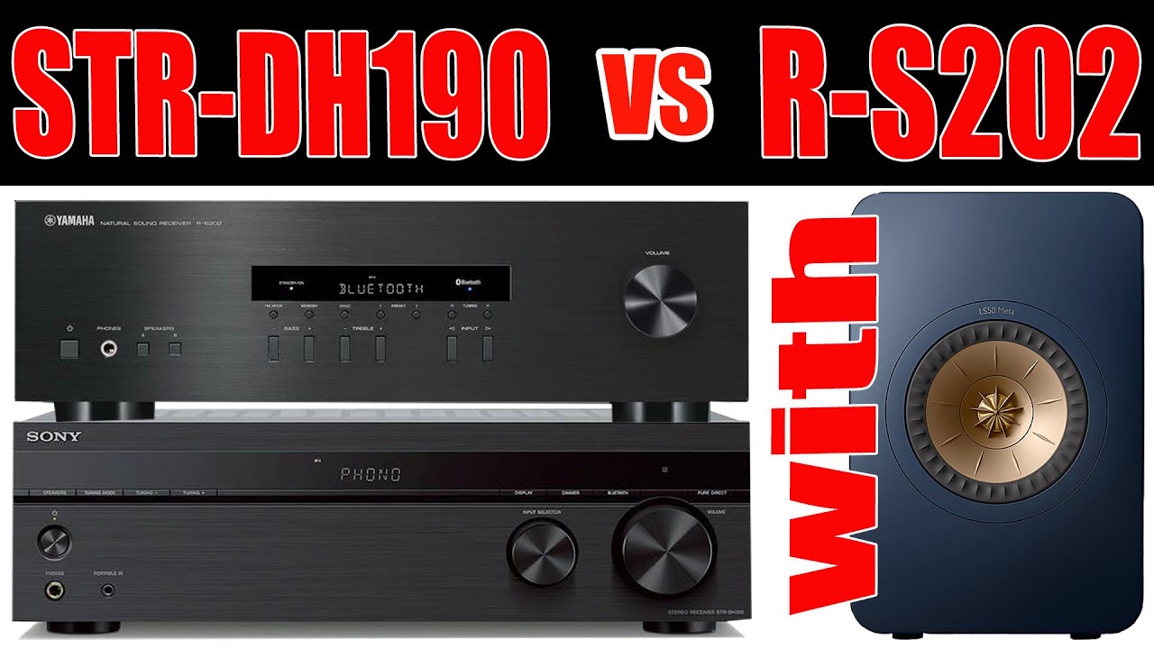Sony STR DH190  vs Yamaha R-S202 Comparison with KEF LS50M [Blind Test] BEST UNDER $200 RECEIVER