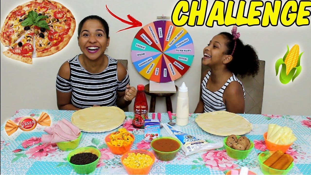 PIZZA CHALLENGE COM ROLETA MISTERIOSA (Mystery Wheel Of Pizza Challenge) MARYANE ALMEIDA