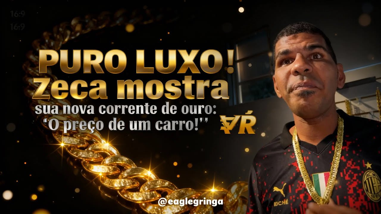 PURO LUXO! Zeca mostra sua nova corrente de ouro: 