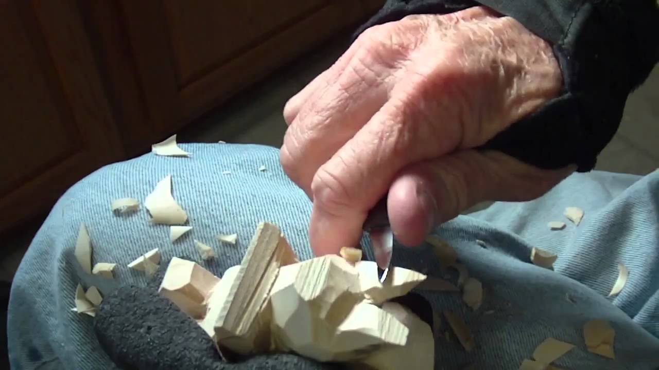 Carving The Folk Art Squirrel  Part 2