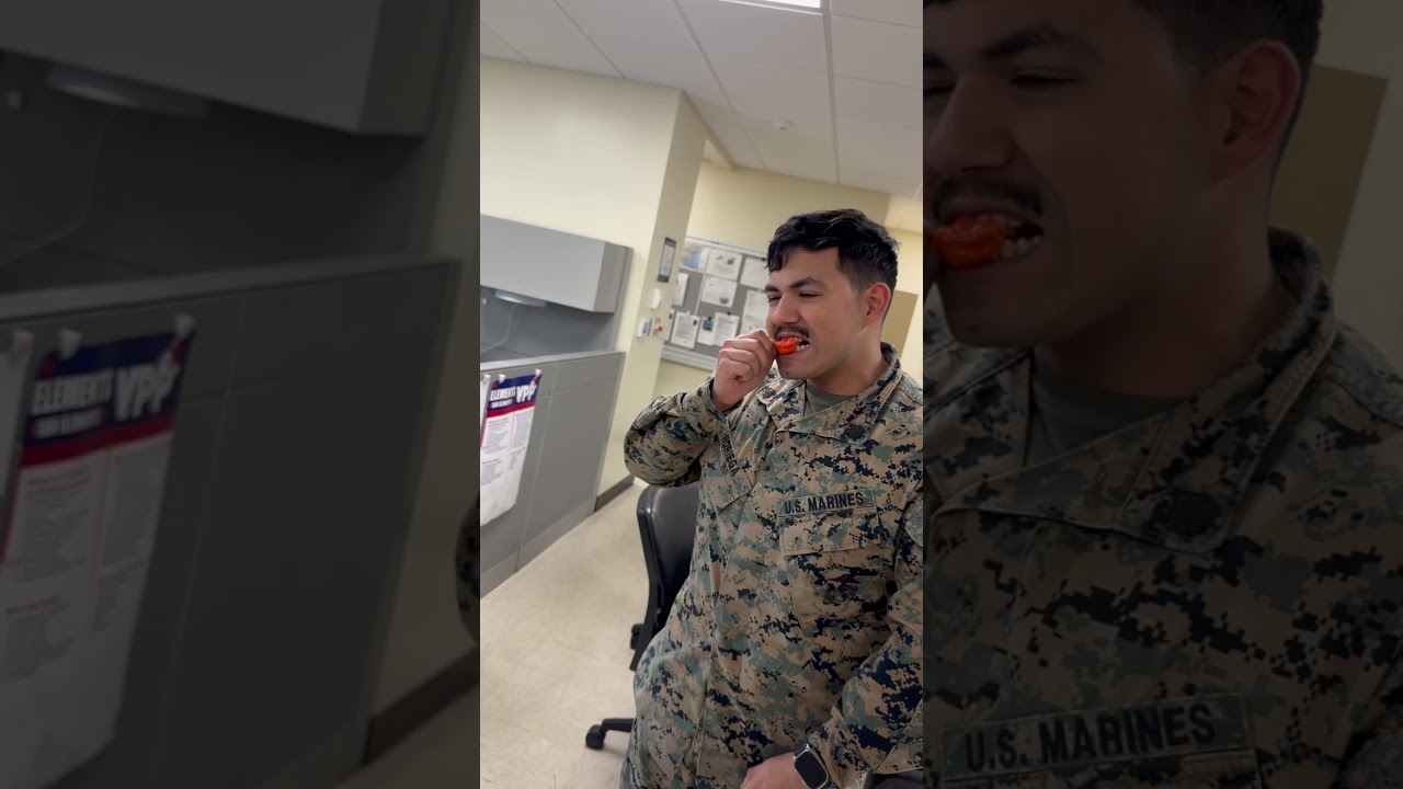 Ghost peppers aren&rsquo;t even spicy 🥵 Super late post! #ghostpepper #spicy #challenge #usmc #christmas