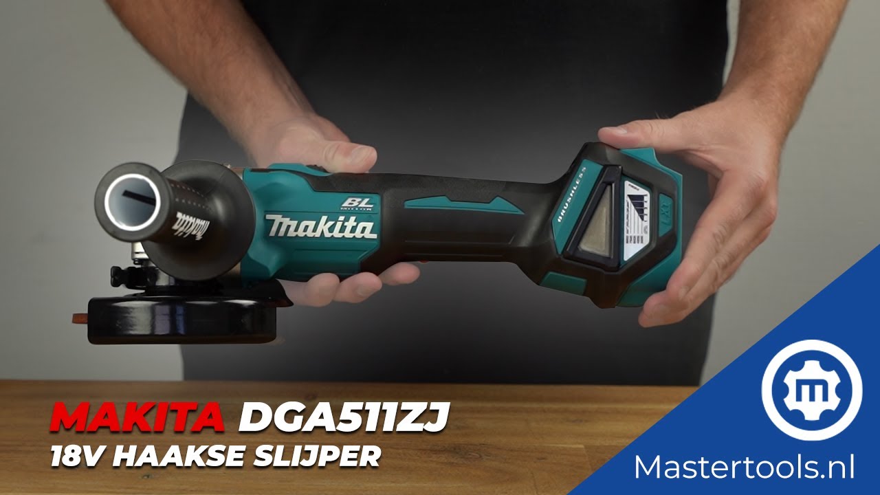Makita DGA511ZJ 18 V Haakse slijper 125 mm Basic Body in Mbox | Mastertools.nl
