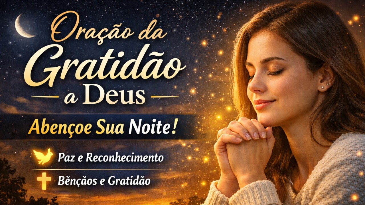 Oração da Gratidão a Deus – Abençoe Sua Noite com Paz e Reconhecimento 🙏✨