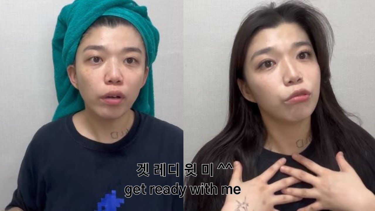 겟 레디 윗 미 한글자막 (화장 ADHD 강아지산책 픽서추천 글린트하이라이터 네이밍딥브레스 검은색섀도우 속눈썹붙히는법 OOTD get ready with me korean
