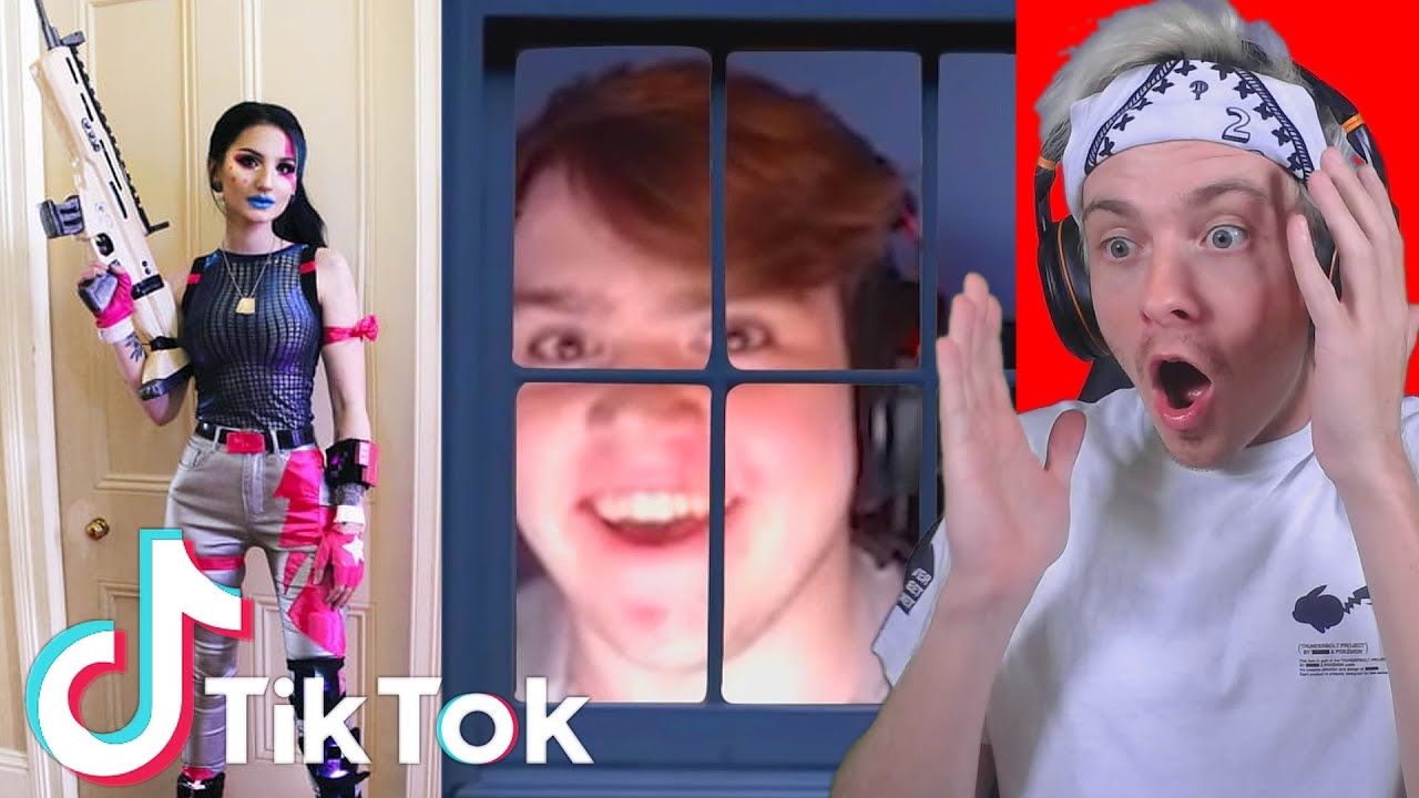 reacting to fortnite tik toks and trying not to laugh... (LAUGH = SHOCKED)