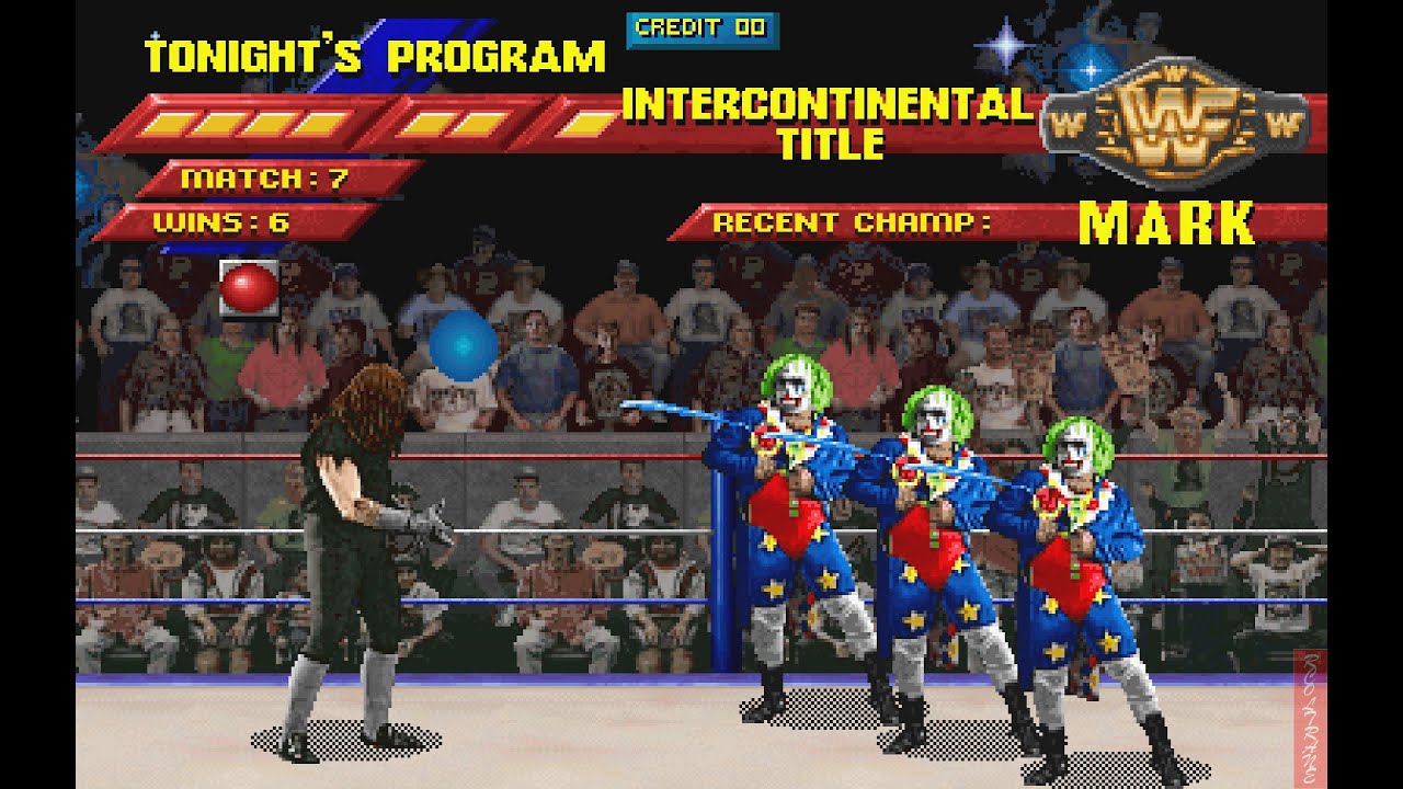 1CC Undertaker - Intercontinental - IMPOSSIBLE mode - WWF WrestleMania [Arcade]