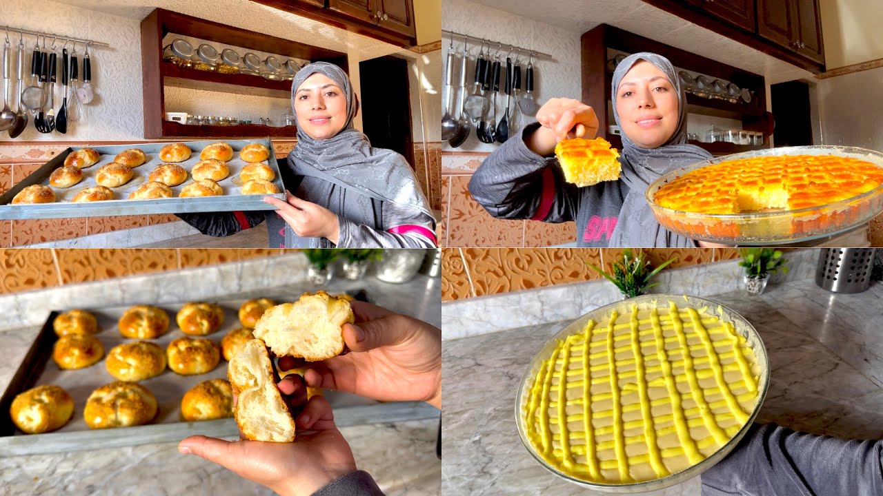 هادو هما الوصفات الاقتصادية لغادي يهنيوك👌🏻بسبوسة بيضة 1 بحجم عائلي😍وبريوش مقطن متشبعوش منو😋