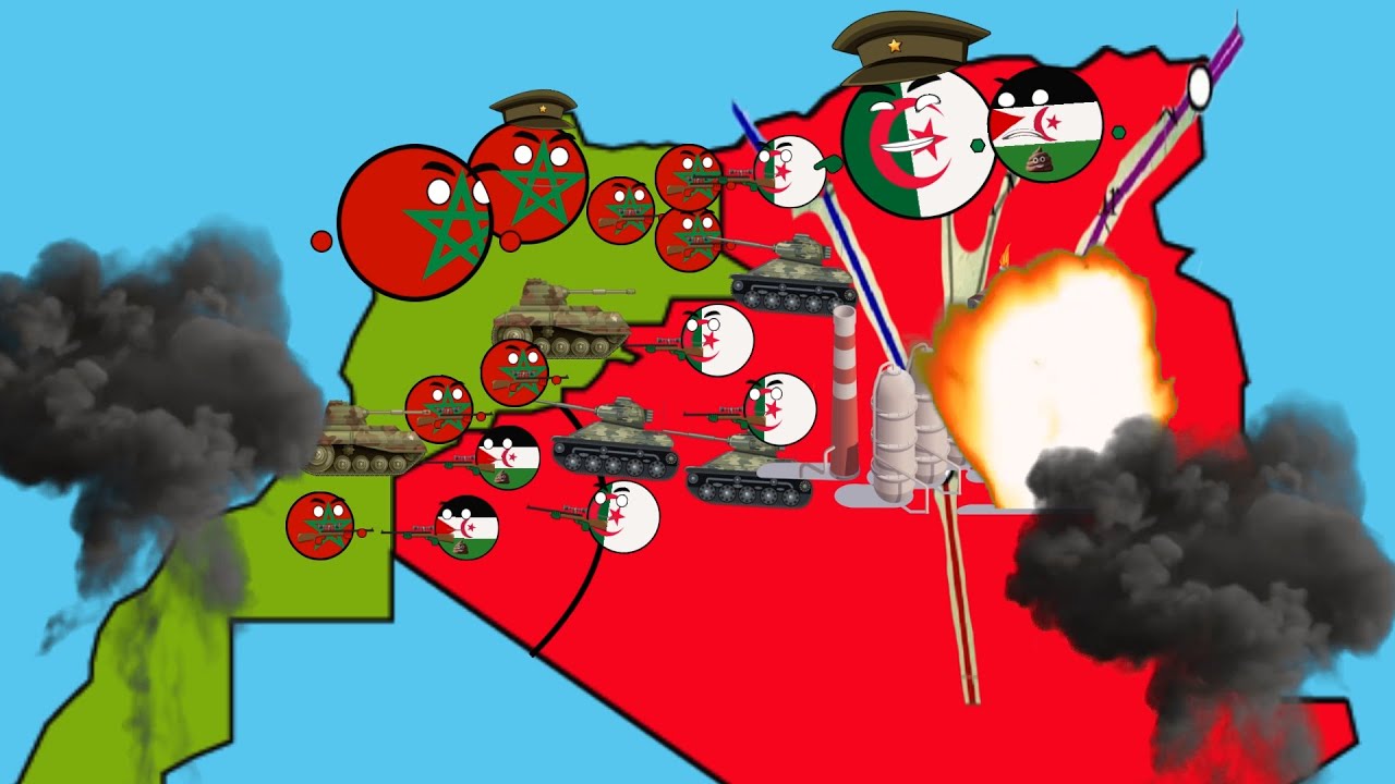 Countryballsشاهد ☢☢💥💥نتائج حرب البوليزاريو والجزائر على المغربCountryballs