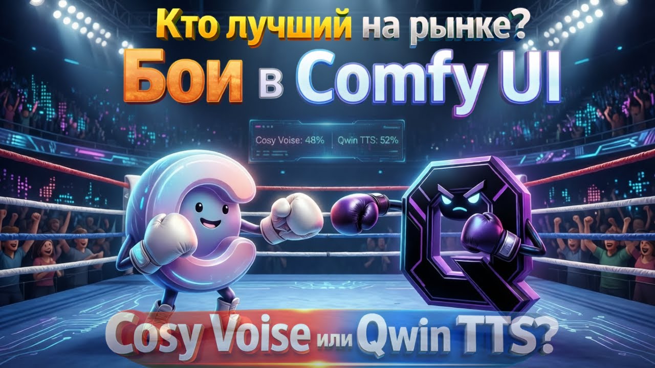 Бои в Comfy UI Кто лучший на рынке? Cosy Voise или Qwin TTS
