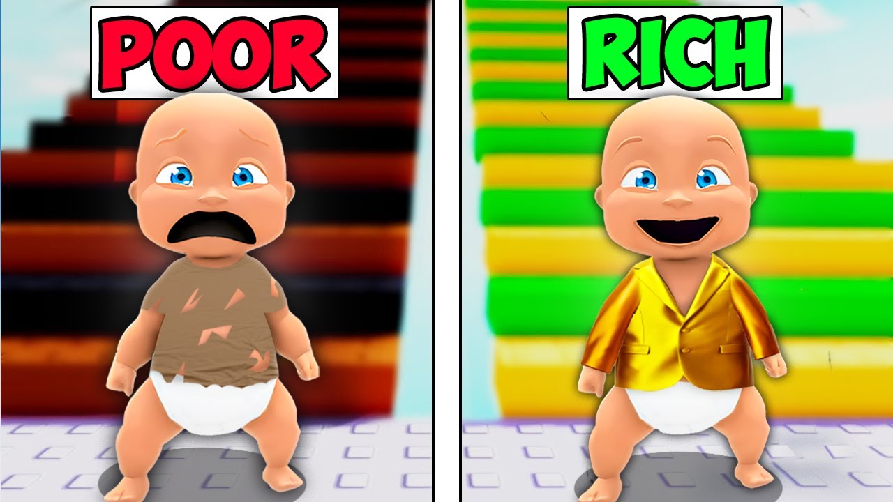 Baby Plays RICH vs POOR Obby!