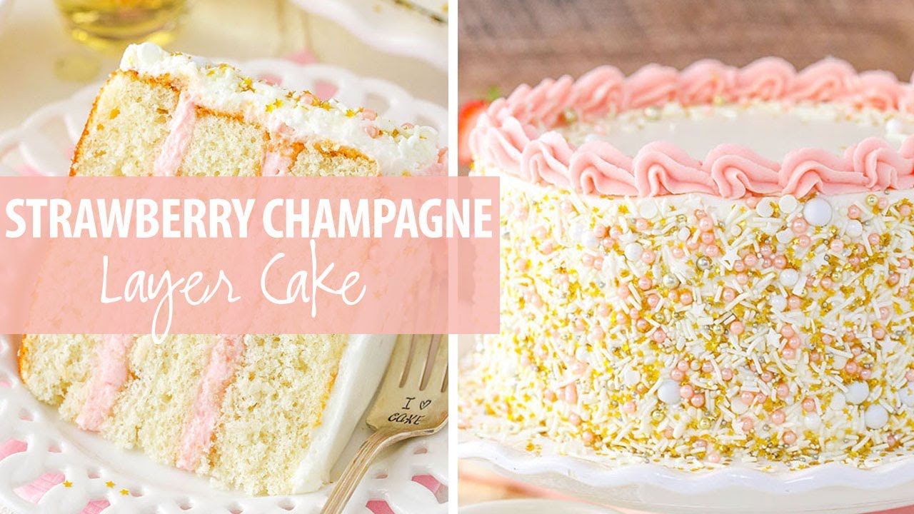 Strawberry Champagne Layer Cake
