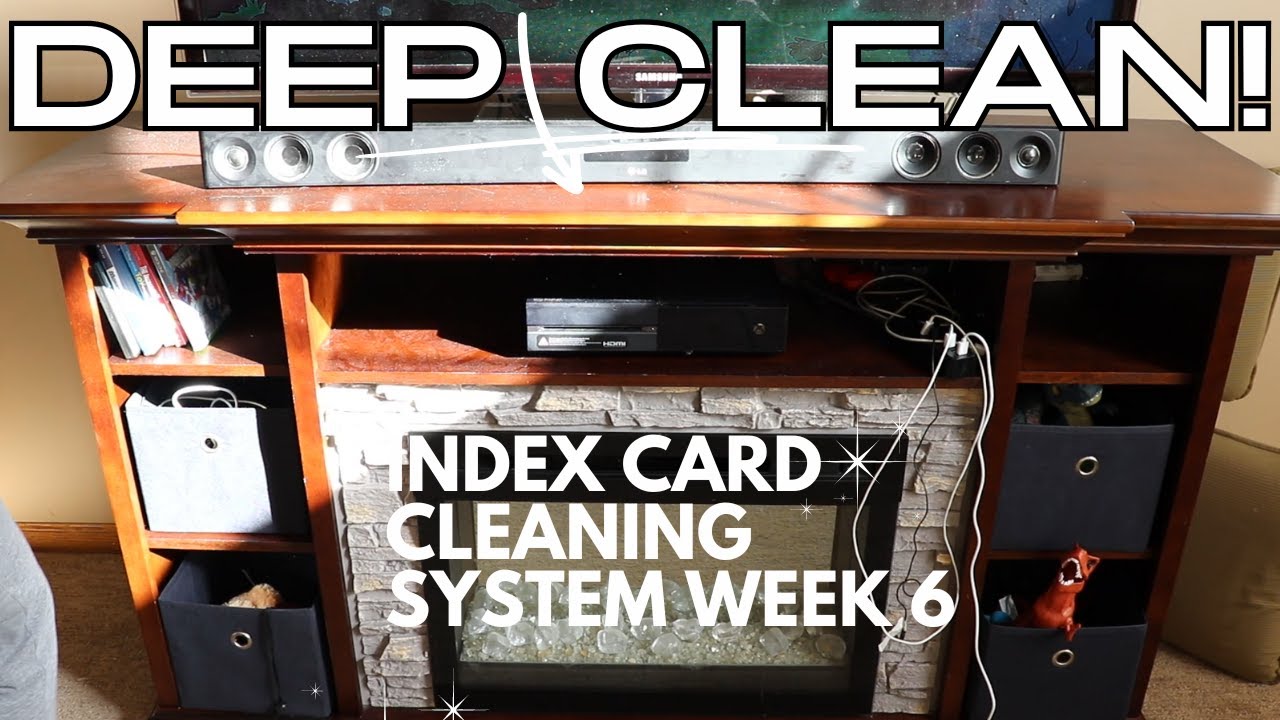 Index Card Cleaning System: Family Room Deep Clean