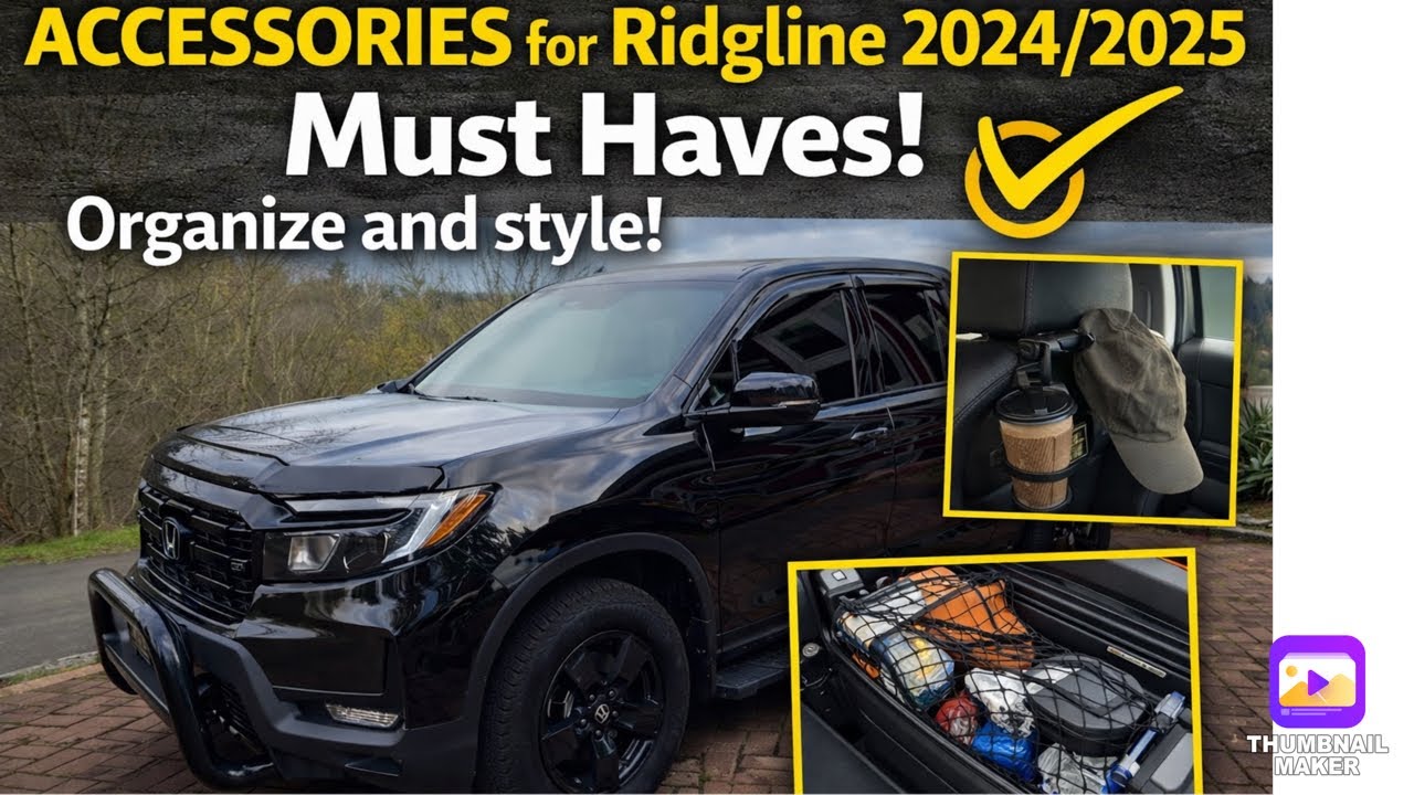 Незаменимые аксессуары для Honda Ridgeline 2024-2026! Организуйте пространство, защитите и придай...