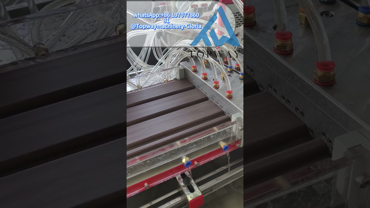 PVC Soffit panel wood -laminated Making machine，Smooth punching surface! #pvcsoffitpanel #extruder