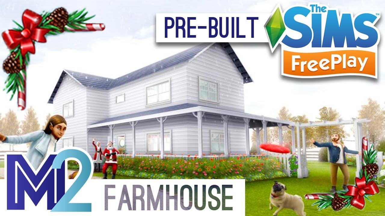 Sims FreePlay - Farmhouse Tour + Roof Tutorial (Early Access)