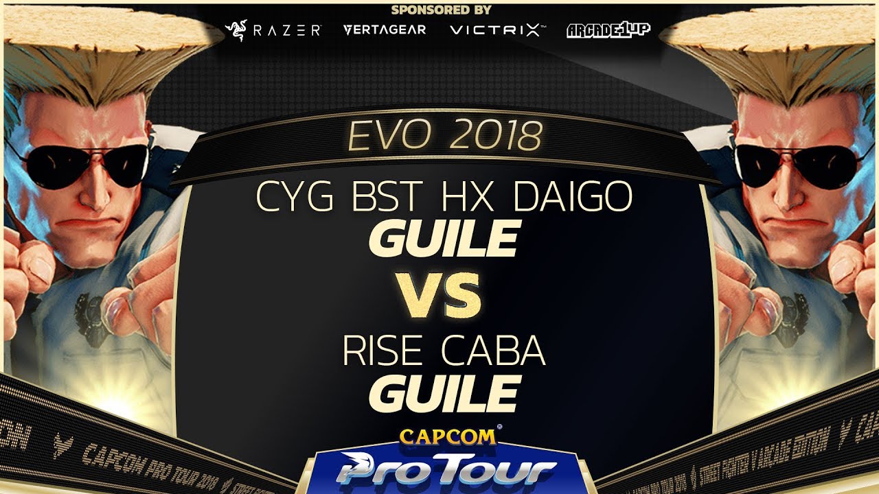 CYG BST HX Daigo The Beast (Guile) vs RISE Caba (Guile) - EVO 2018 - Semi Finals - SFV - CPT 2018