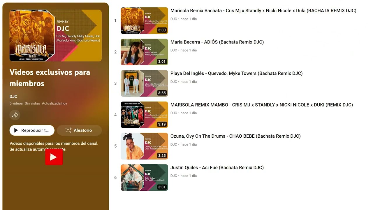 Membres&iacute;as Remixes 2023 DJC - YOUTUBE