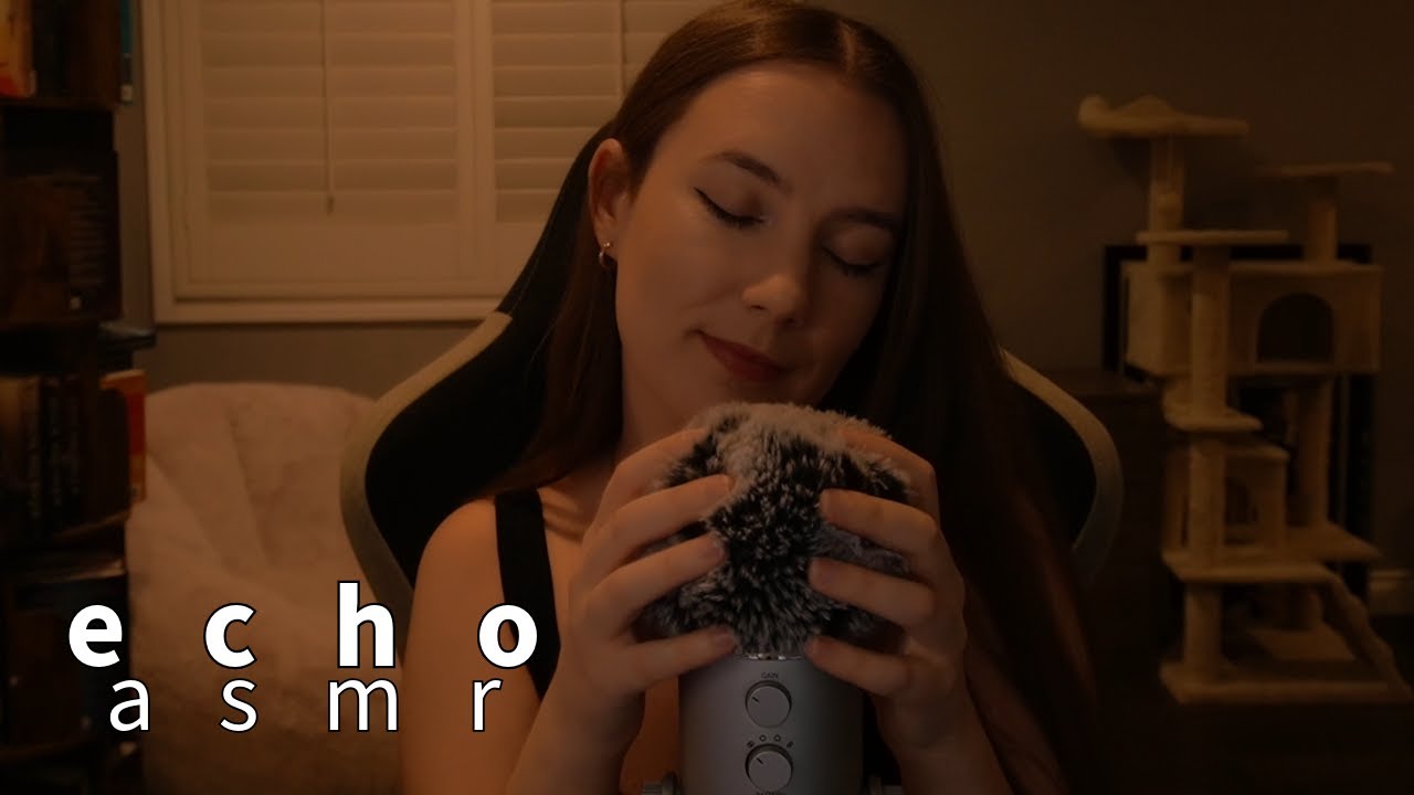 Dreamy Echoed ASMR ♡ (fluffy mic, tktk, tongue clicking) | NO Talking