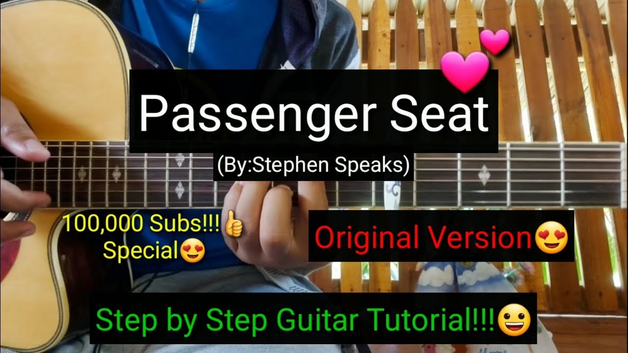 Passenger Seat - Stephen Speaks (Original Version Guitar Tutorial)
