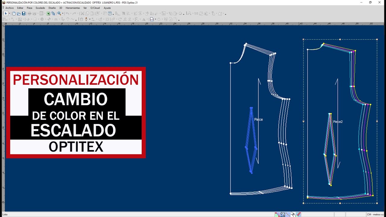 OPTITEX: COMO CAMBIAR EL COLOR AL ESCALADO EN 👉OPTITEX  PERSONALIZACIÓN DE ESCALADO + ESCALIZADO