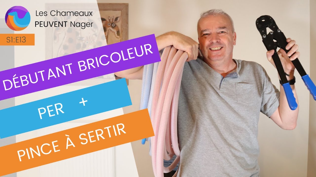 PLOMBERIE AVEC PER ET UNE PINCE À SERTIR. Comment raccorder PER + cintrer tube PER S1 Ep.13