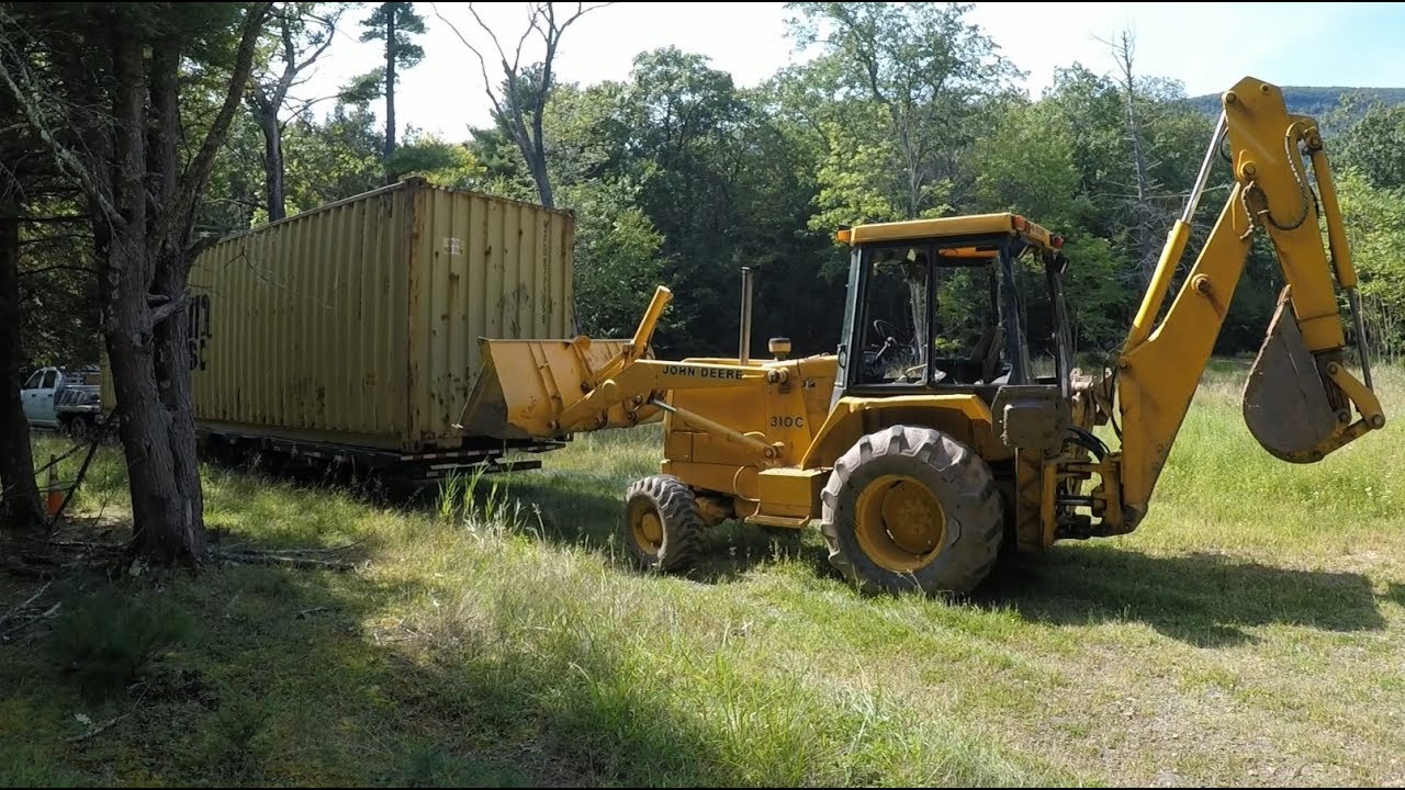 Unloading and moving a Shipping Container